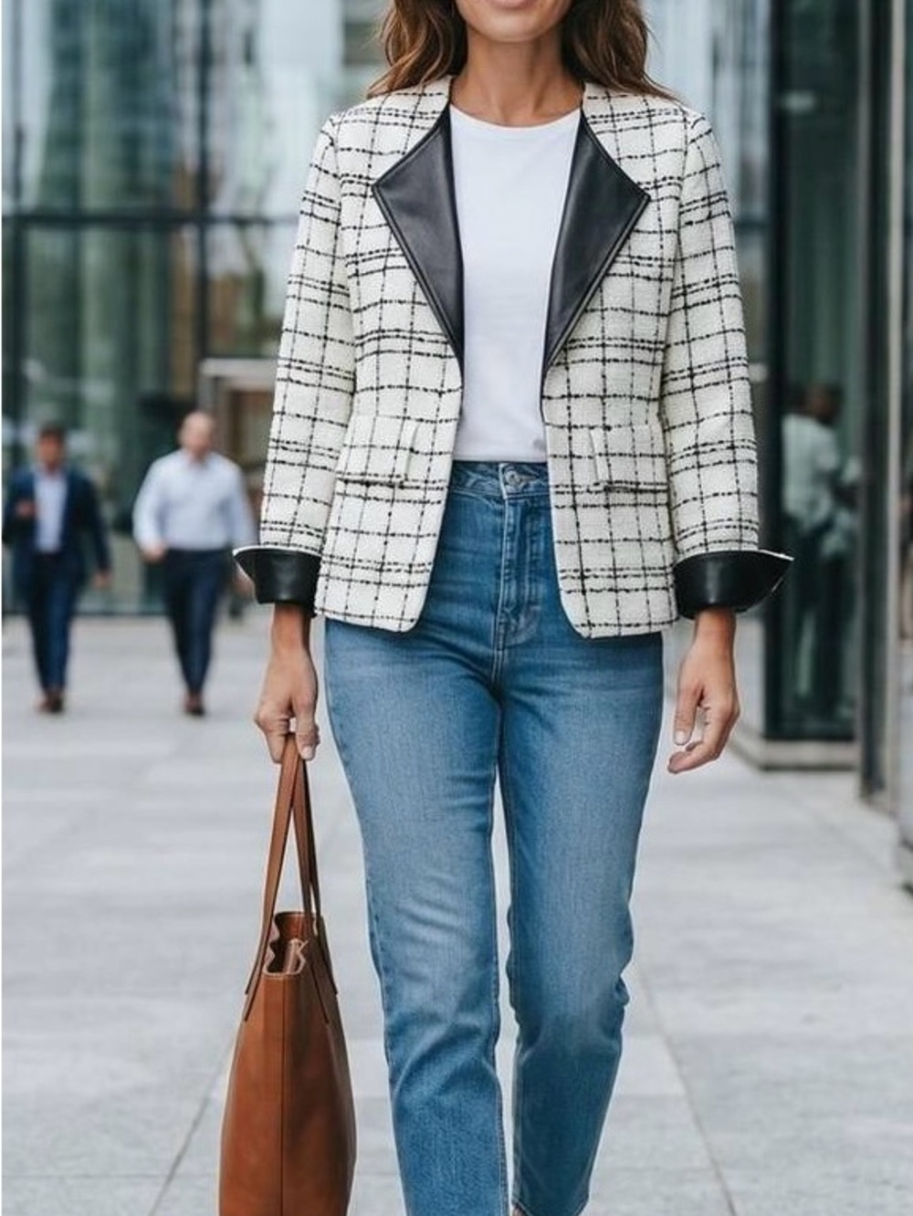 Chico’s White & Black Blazer Jacket